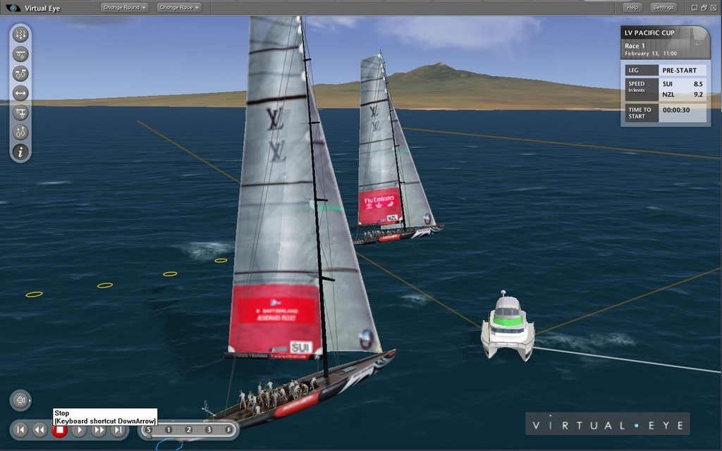 30 seconds before the start of the Louis Vuitton Pacific Series Trophy - Race 1 © ARL Media http://www.arl.co.nz/